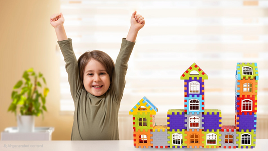 BlockMaster 3D Build-It House Set (50 Pieces)