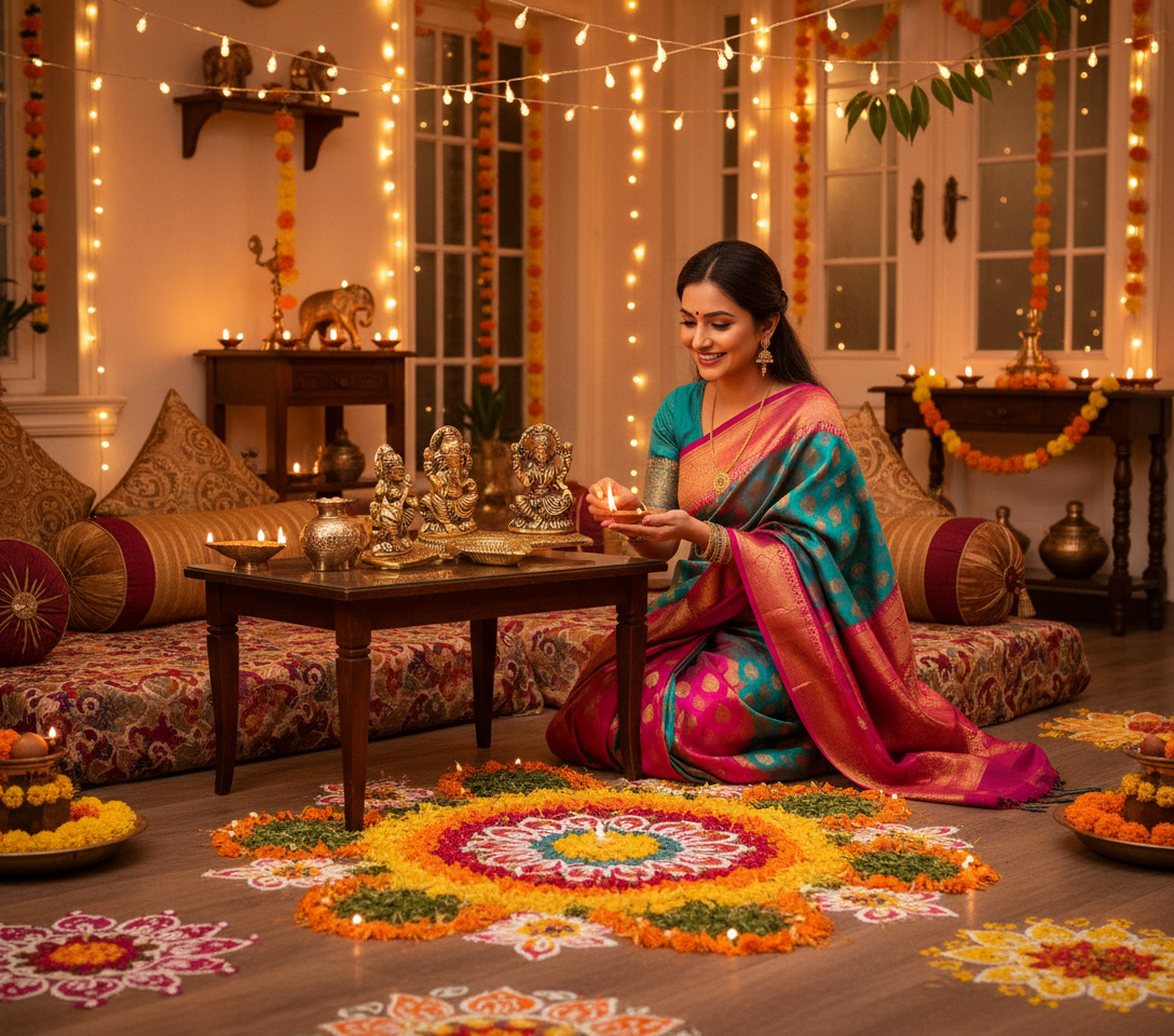 Golden Blessings Showpiece for Home & Temple🛕 50% SALE🎉