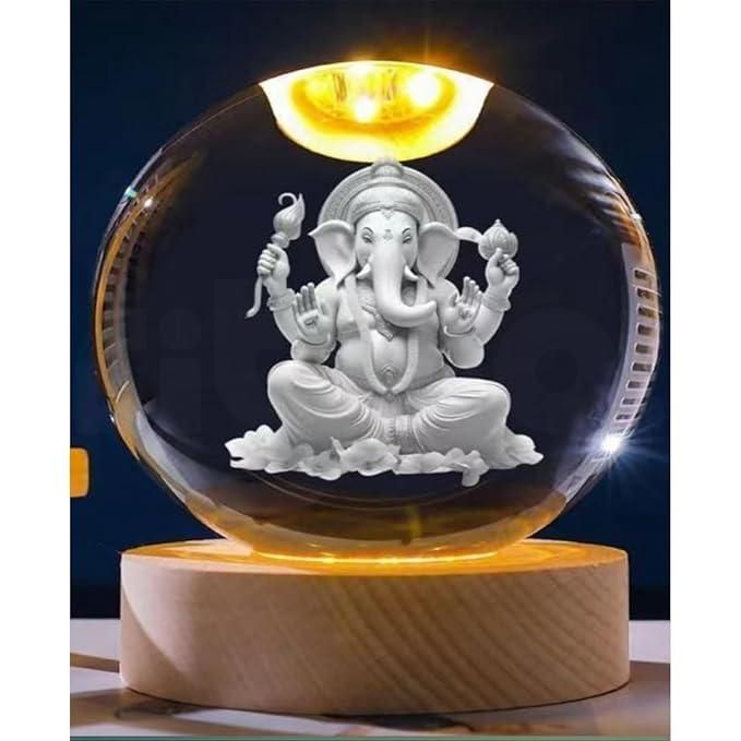 Divine Glow – Ganesh Crystal LED Lamp