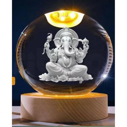 Divine Glow – Ganesh Crystal LED Lamp