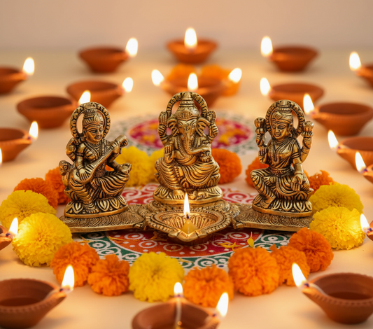 Golden Blessings Showpiece for Home & Temple🛕 50% SALE🎉