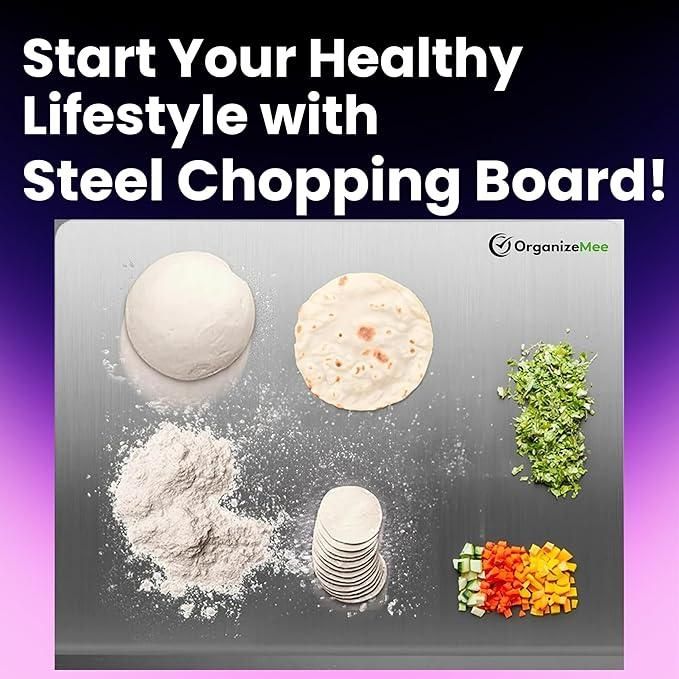 Stainless Steel Master Chopping Board – Rust-Proof, Hygienic & Multi-Purpose
