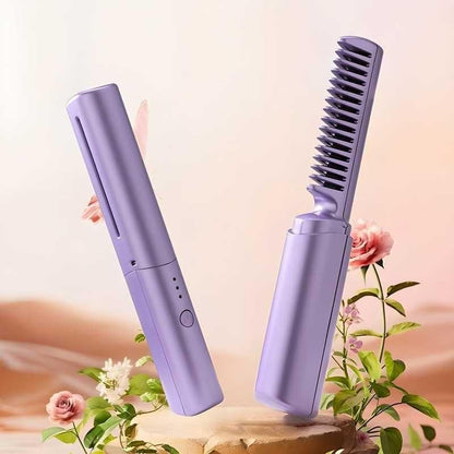 SleekEase Portable Hair Straightener Brush: 50%off 🔥  limited time offer 🔥